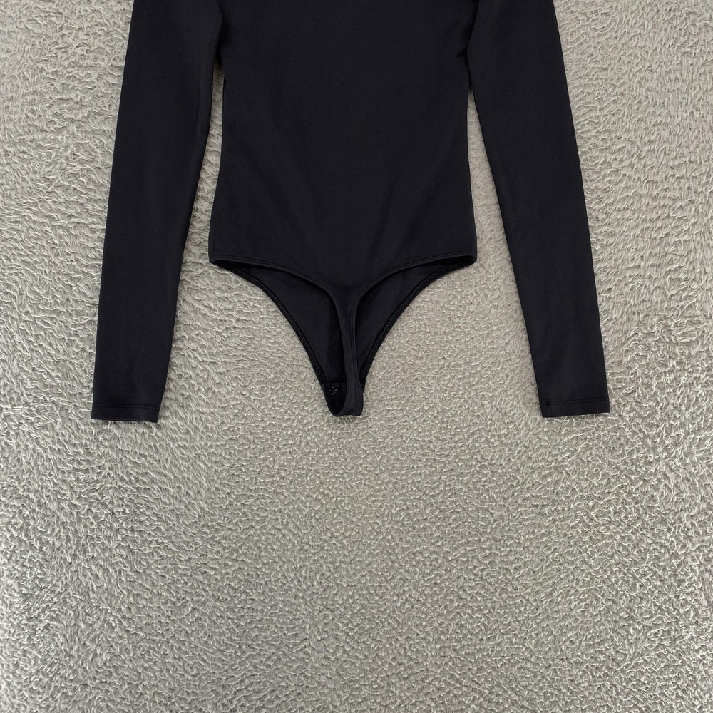 Babaton Bodysuit Womens XS Black Mock Neck Sleeve Aritzia Minimalist Capsule - Picture 12 of 14